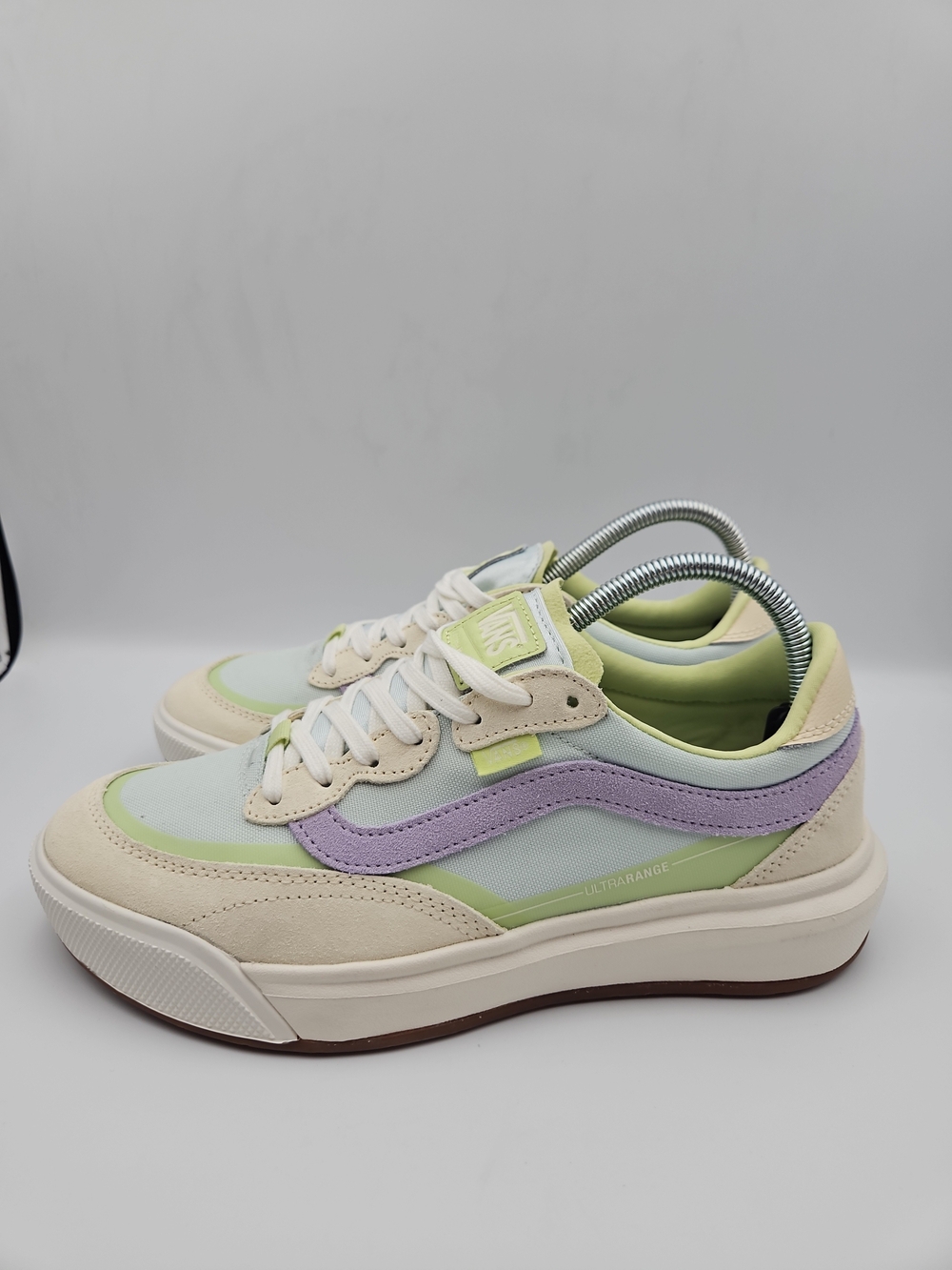 Vans Pastel Green and Lavender Low-Top Sneakers